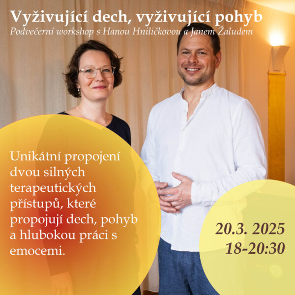Vyživující dech, vyživující pohyb - podvečerní workshop s Hanou Hniličkovou a Janem Žaludem